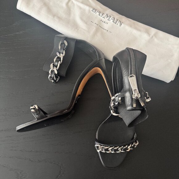 NEW Black Balmain Zip Up Pumps Size 36 - Picture 1 of 2